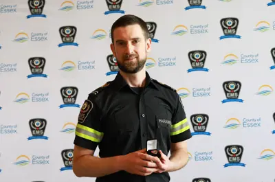 One of the paramedics recognized for the April 24, 2024, Survivor Day case.