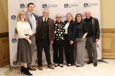 Warden Hilda MacDonald with representatives from the Municipality of Lakeshore at the 2025 Warden's Luncheon.