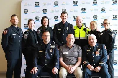 Greg Kempe with those who saved his life on June 9, 2024.
