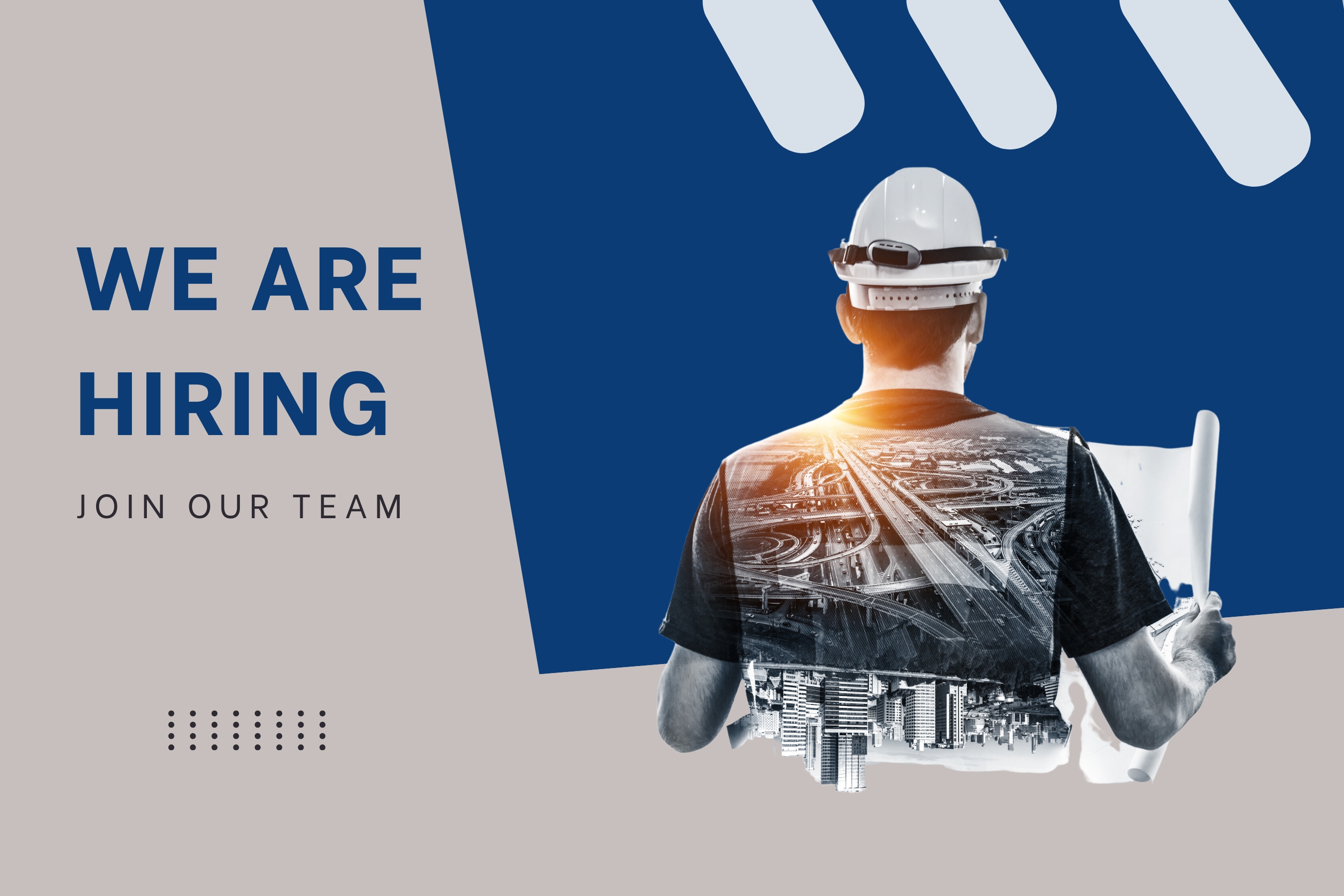 We are hiring. Join our team. A transportation planner, engineer.