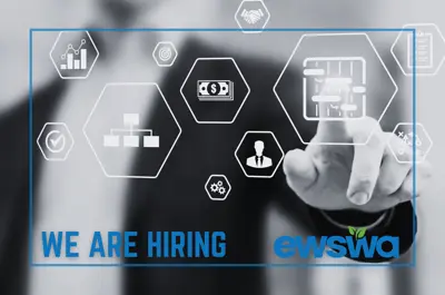 A manager. We are hiring. The EWSWA logo.