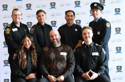 Jeffrey Anger with those who helped save his life on May 26, 2024.
