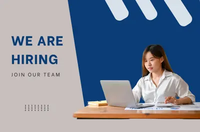 We are hiring. Join our team. A financial analyst.