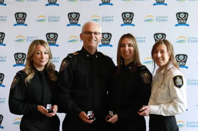 An ambulance communications officer and paramedics recognized for the April 16, 2024, Survivor Day case.